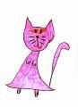 pink kitty in dress